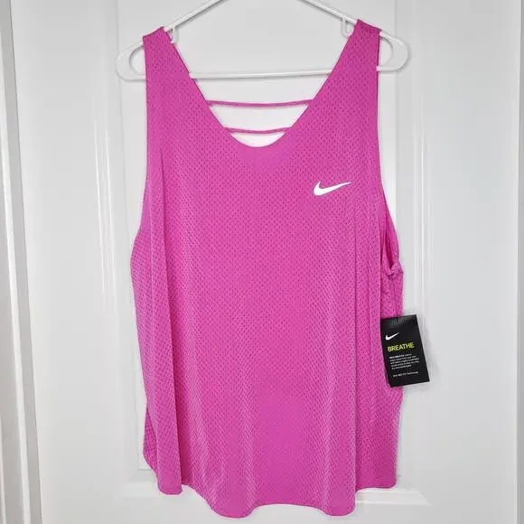 Nike Pink Running Tank Top XXL New with tags CJ2549-601 - Picture 8 of 8